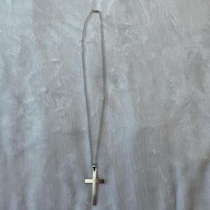 Silver Cross Pendant Necklace